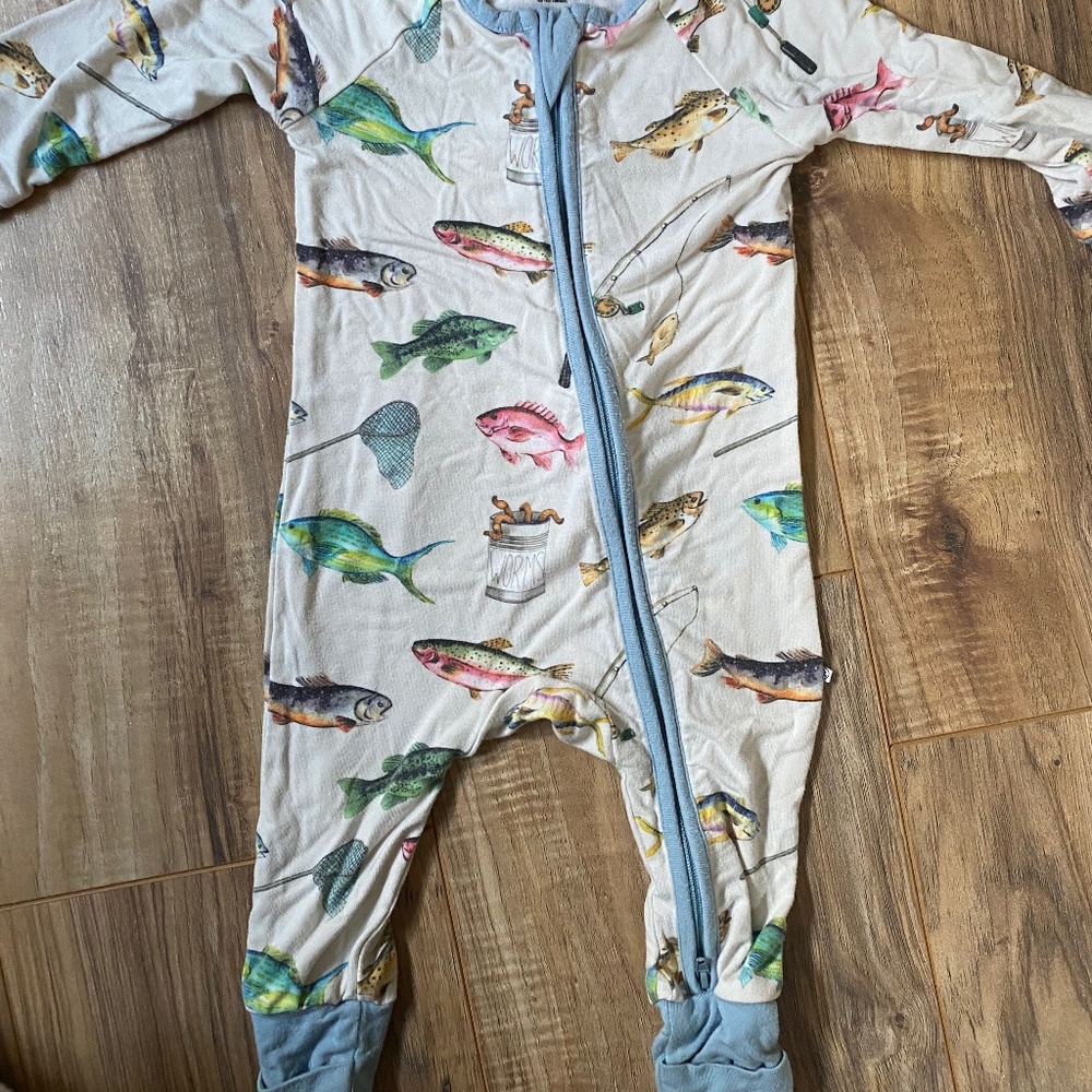 Caden Lane 0-3 month fish onesie